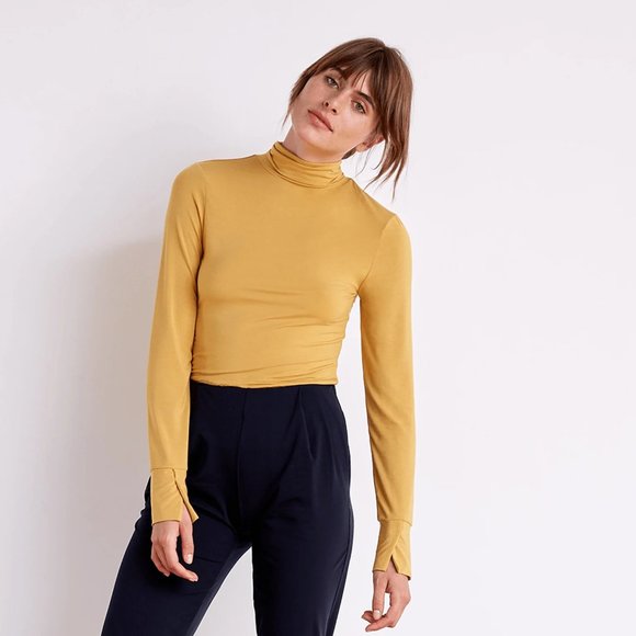ADAY overhead longsleeve turtleneck in mustard yellow | size S - Picture 3 of 7